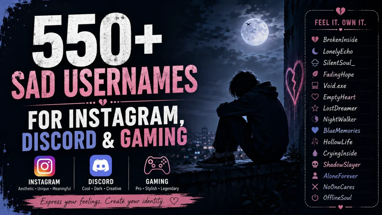 550+ Sad Usernames for Instagram, Discord & Gaming