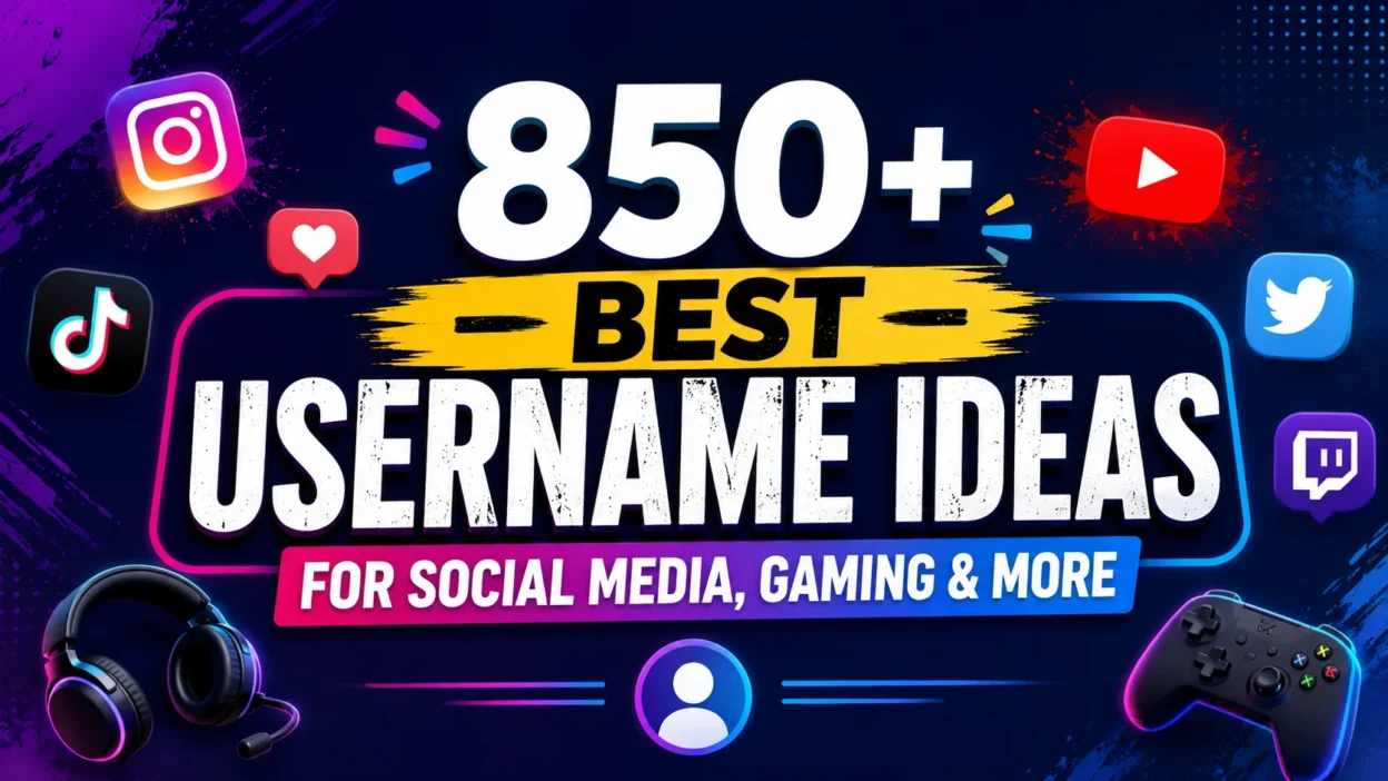 850+ Best Username Ideas for Social Media, Gaming & More