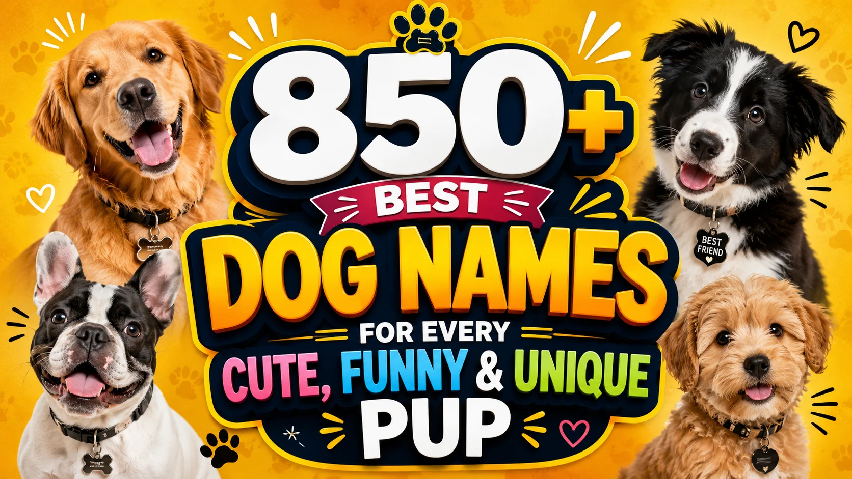 850+ Best Dog Names for Every Cute, Funny & Unique Pup