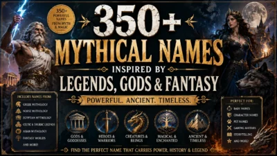 350+ Mythical Names Inspired by Legends, Gods & Fantasy