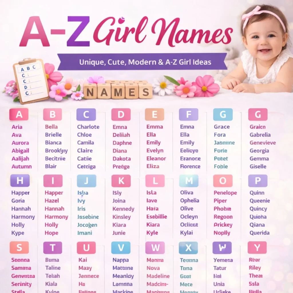 A–Z Girl Names List