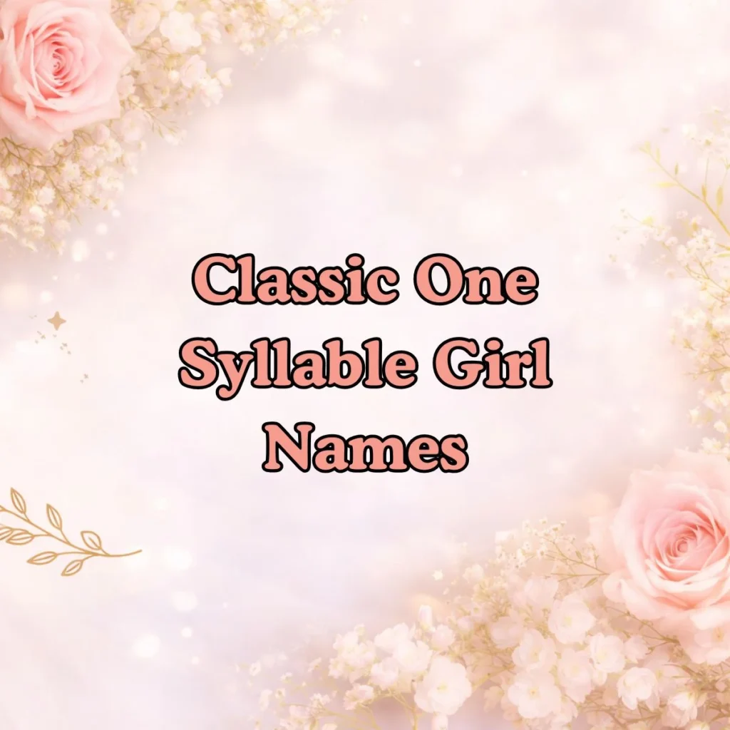 Classic One Syllable Girl Names