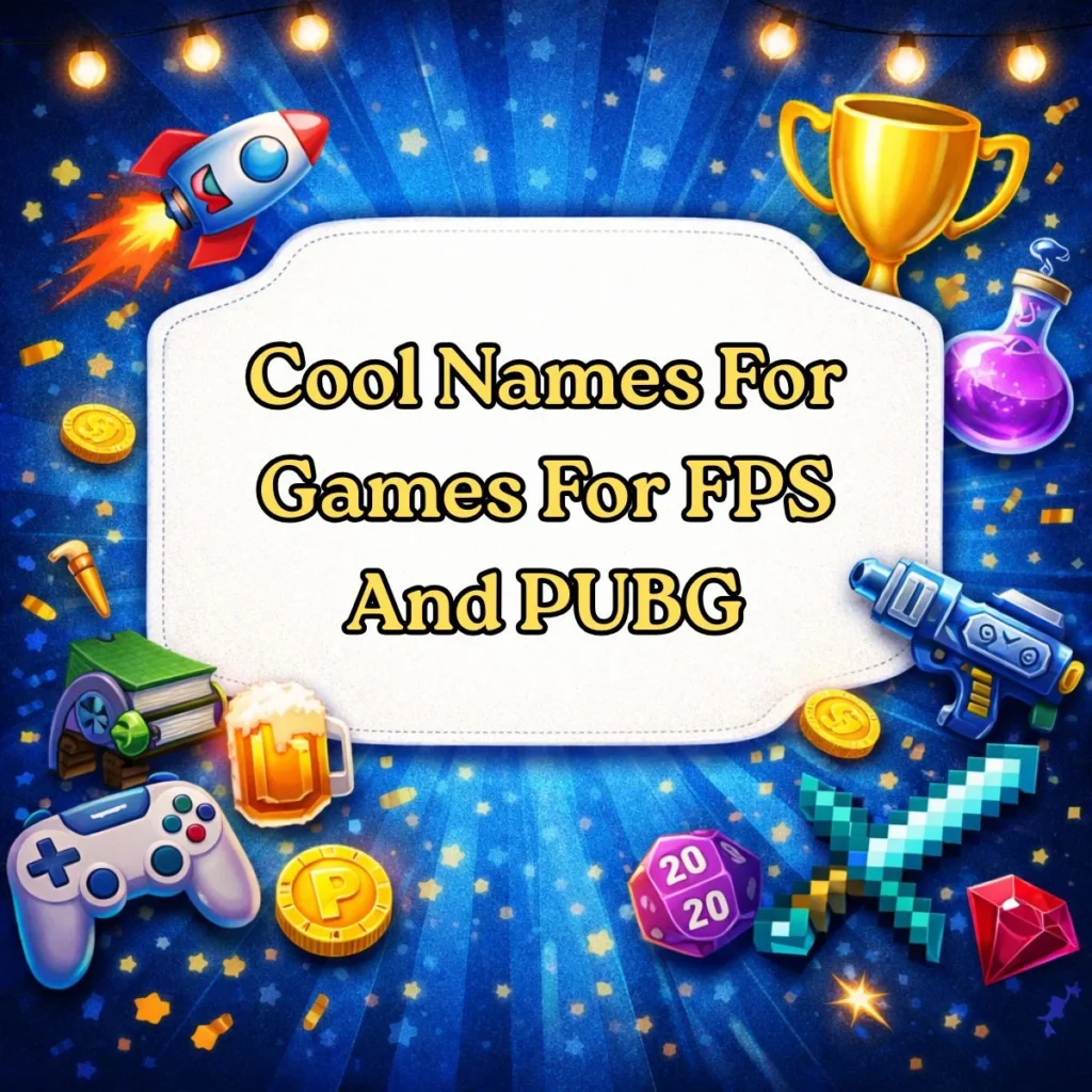 Cool Names For Games For FPS And PUBG