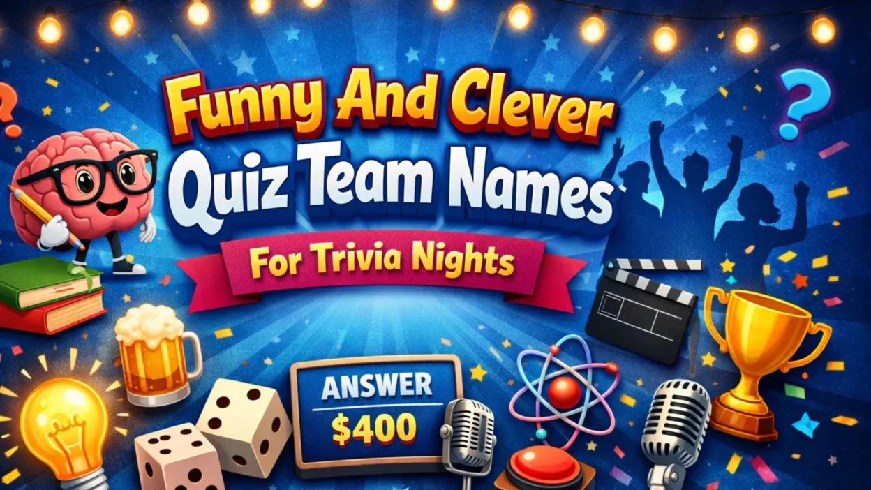 Funny And Clever Quiz Team Names For Trivia Nights