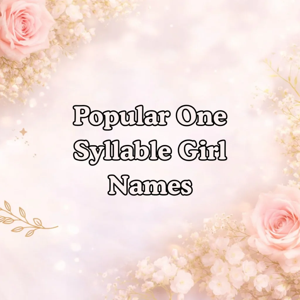 Popular One Syllable Girl Names