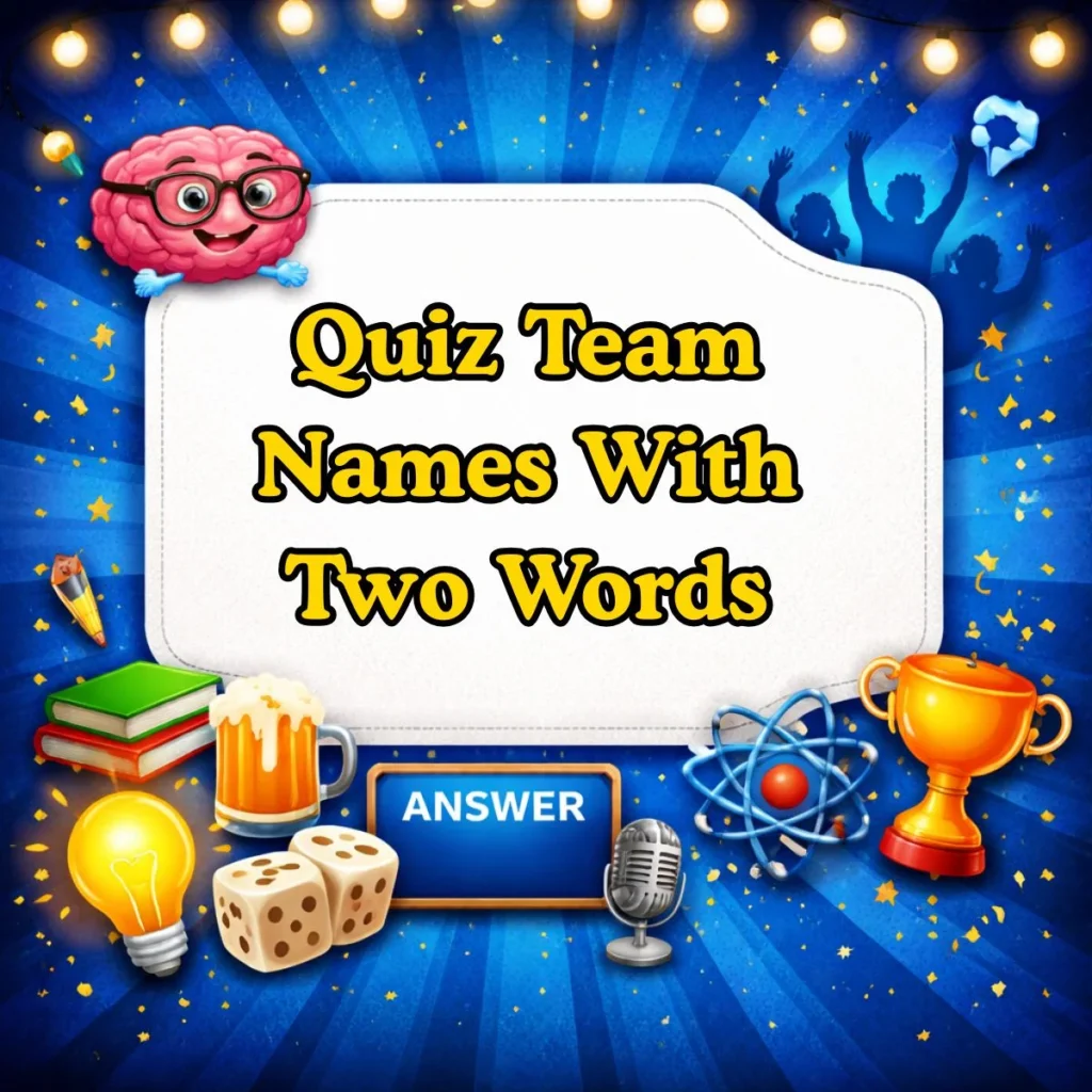 Quiz Team Names With Two Words