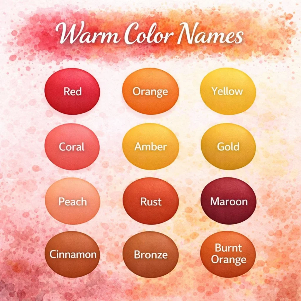 Warm Color Names