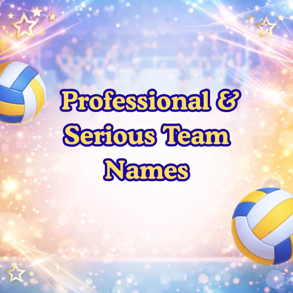 🏆 Professional & Serious Team Names
