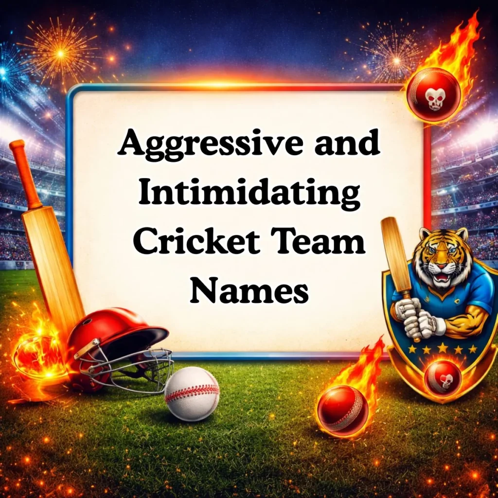 Aggressive and Intimidating Cricket Team Names