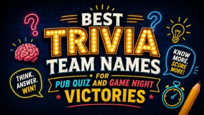 Best Trivia Team Names for Pub Quiz and Game Night Victories
