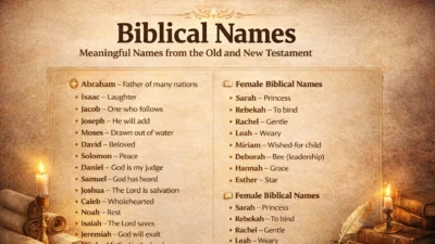 Biblical Names Meaningful Names from the Old and New Testament