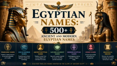 Egyptian Names 500+ Ancient and Modern Egyptian Names