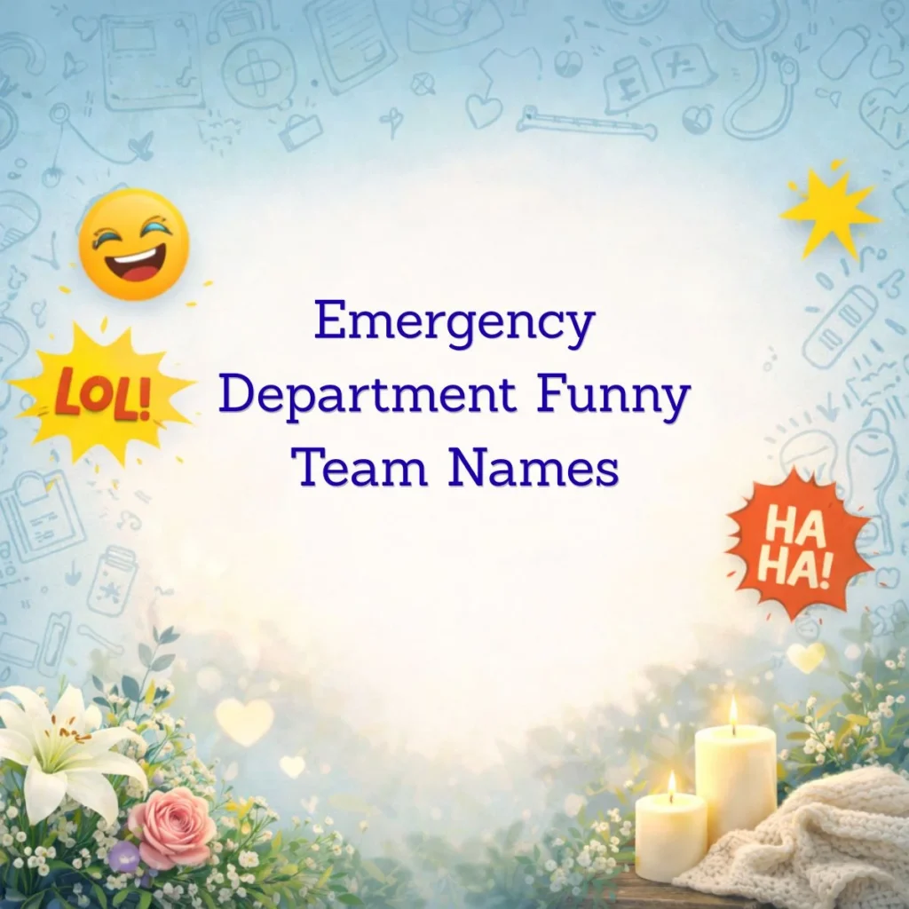 Emergency Department Funny Team Names