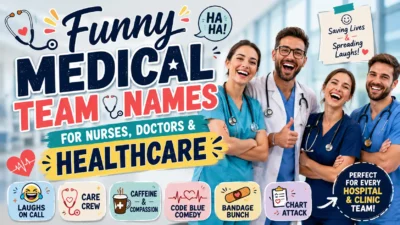 Funny Medical Team Names for Nurses, Doctors & Healthcare
