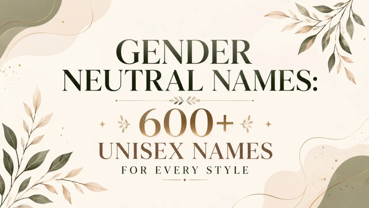 Gender Neutral Names 600+ Unisex Names for Every Style