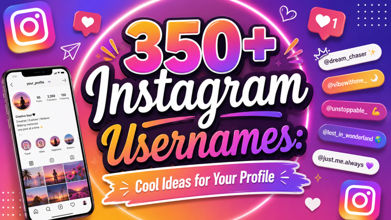 Instagram Usernames 350+ Cool Ideas for Your Profile