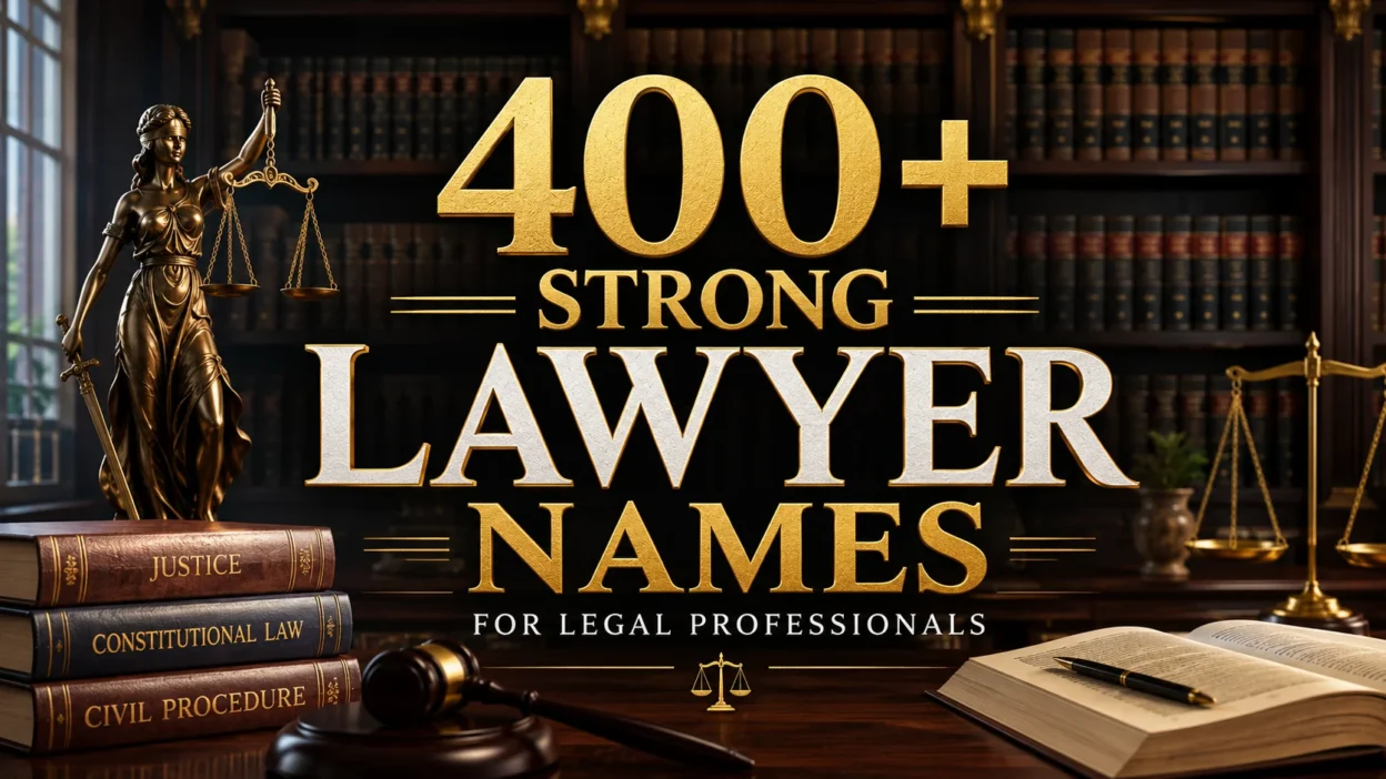 Lawyer Names 400+ Strong Names for Legal Professionals