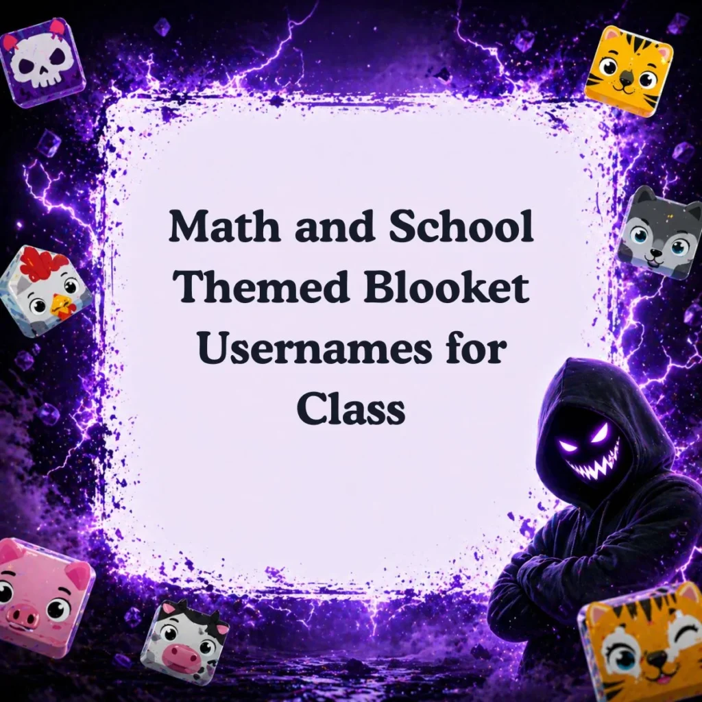 Math and School Themed Blooket Usernames for Class