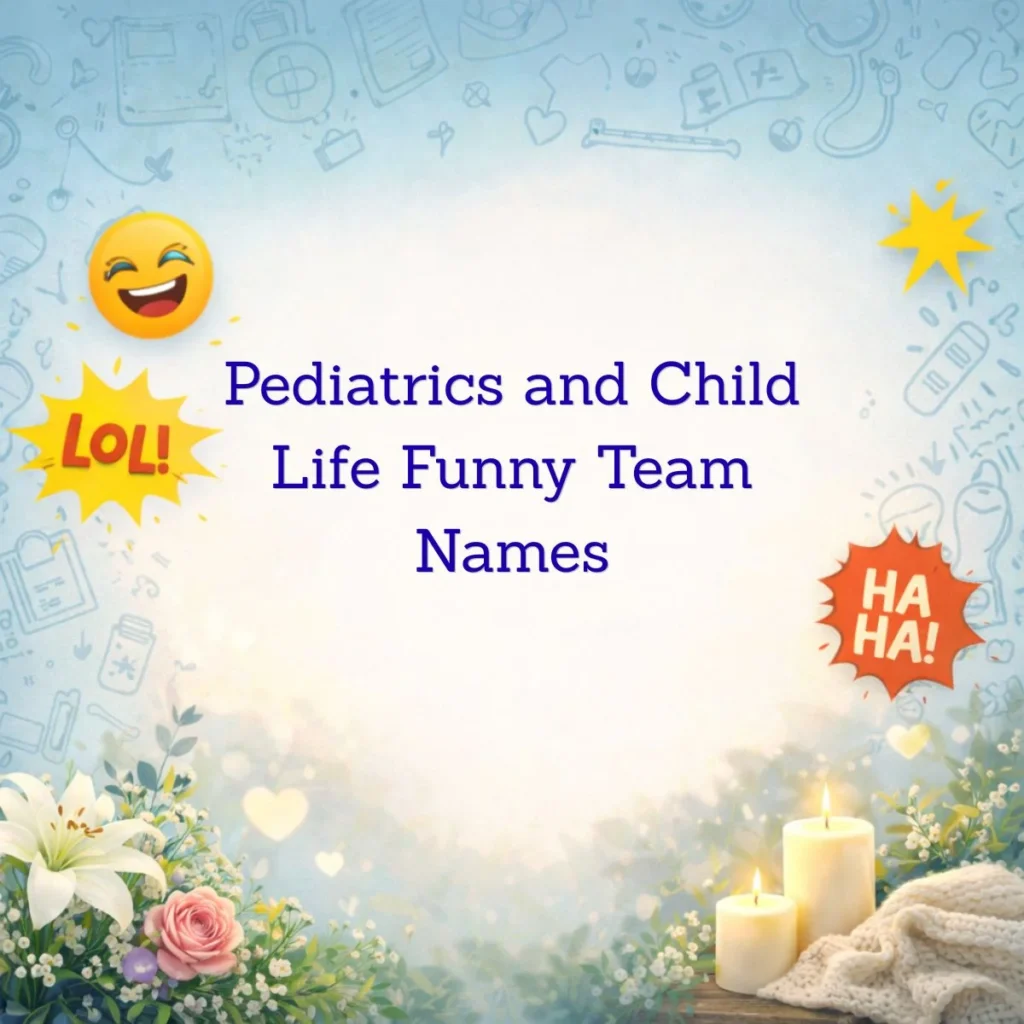 Pediatrics and Child Life Funny Team Names