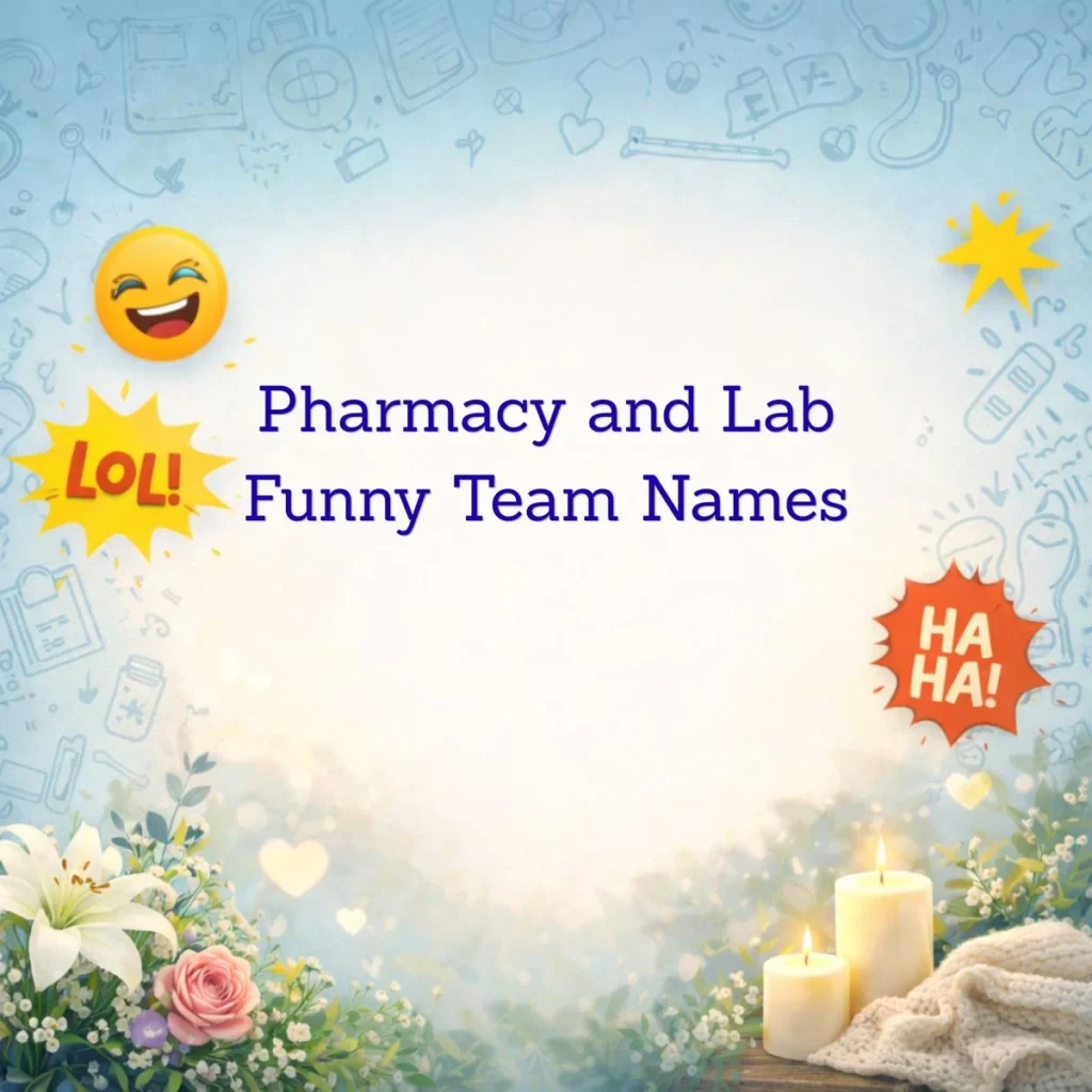 Pharmacy and Lab Funny Team Names