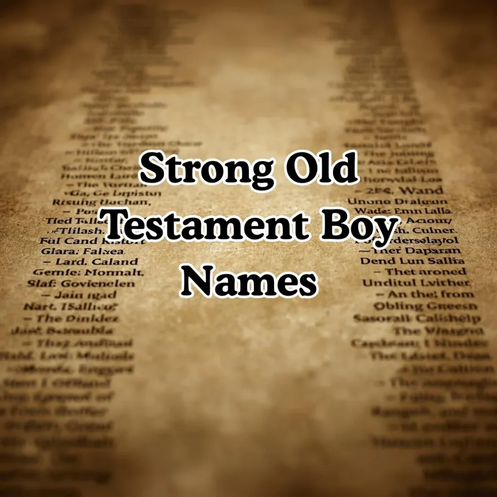 Strong Old Testament Boy Names