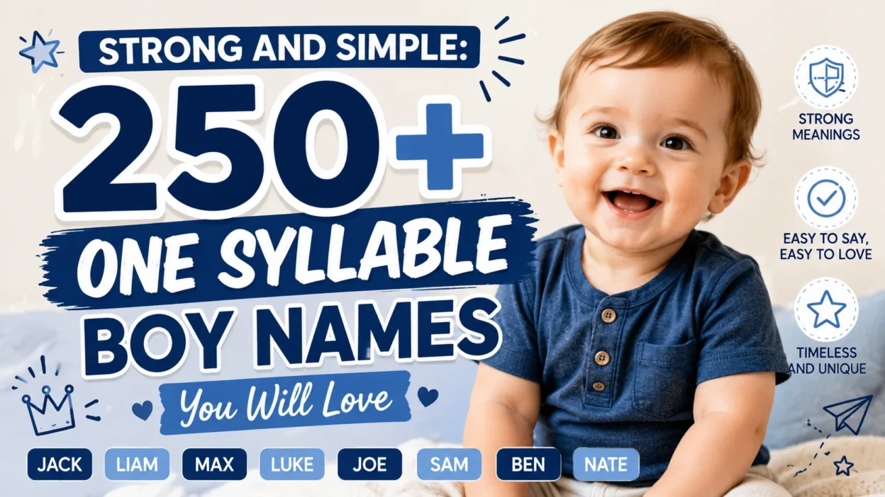 Strong and Simple 250+ One Syllable Boy Names You Will Love