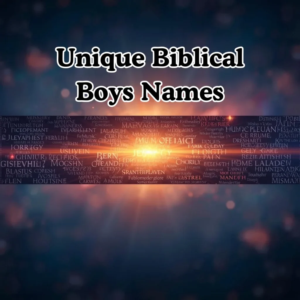 Unique Biblical Boys Names
