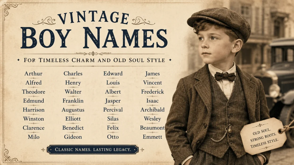 Vintage Boy Names for Timeless Charm and Old Soul Style