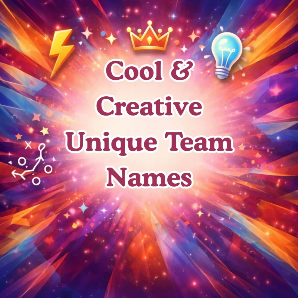 ⚡ Cool & Creative Unique Team Names