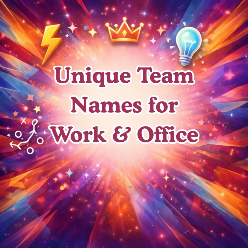 💼 Unique Team Names for Work & Office