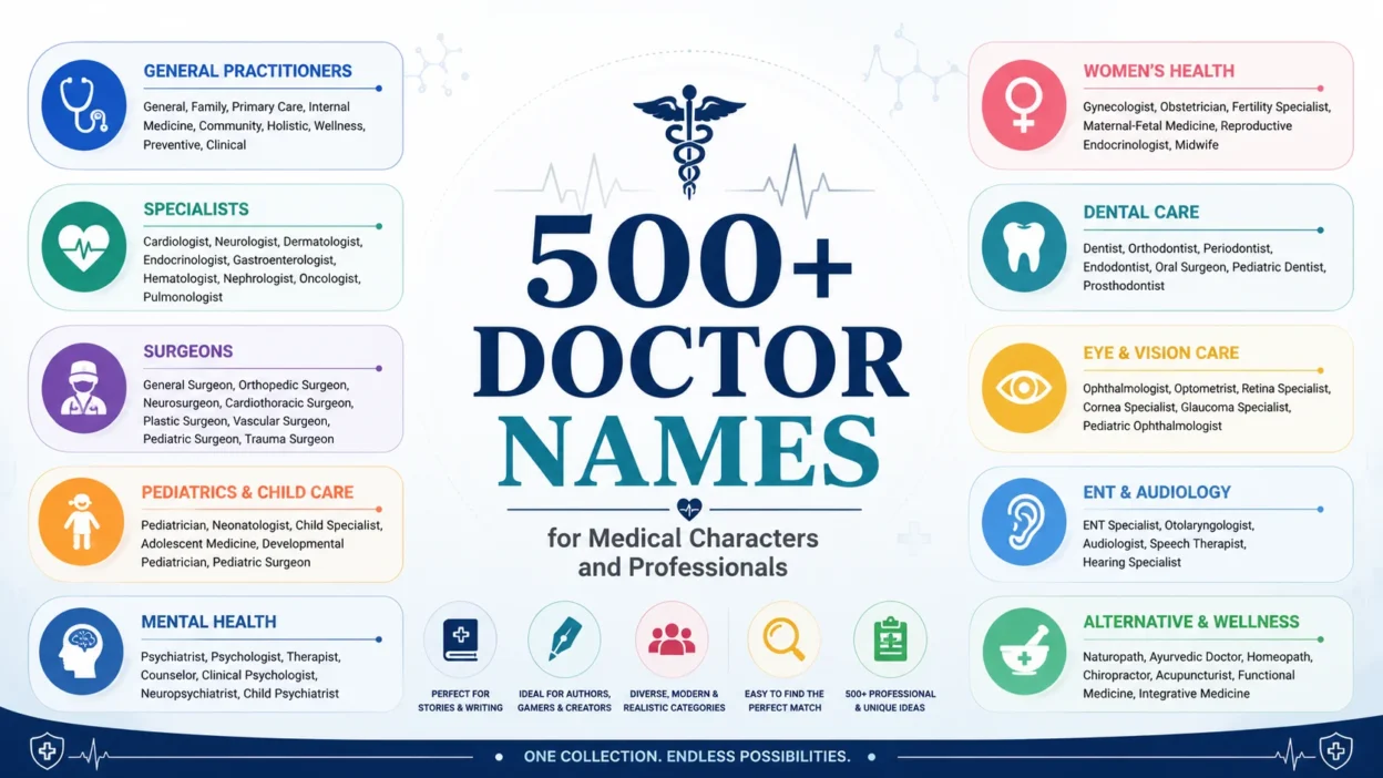 500+ Doctor Names for Medical Characters and Professionals