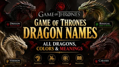 Game of Thrones Dragon Names All Dragons, Colors & Meanings