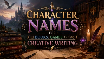 Character Names for Books, Games and Creative Writing
