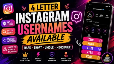 4 Letter Instagram Usernames Available Rare Short Handle Ideas