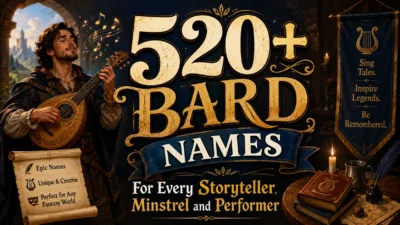 520+ Bard Names For Every Storyteller, Minstrel and Performer