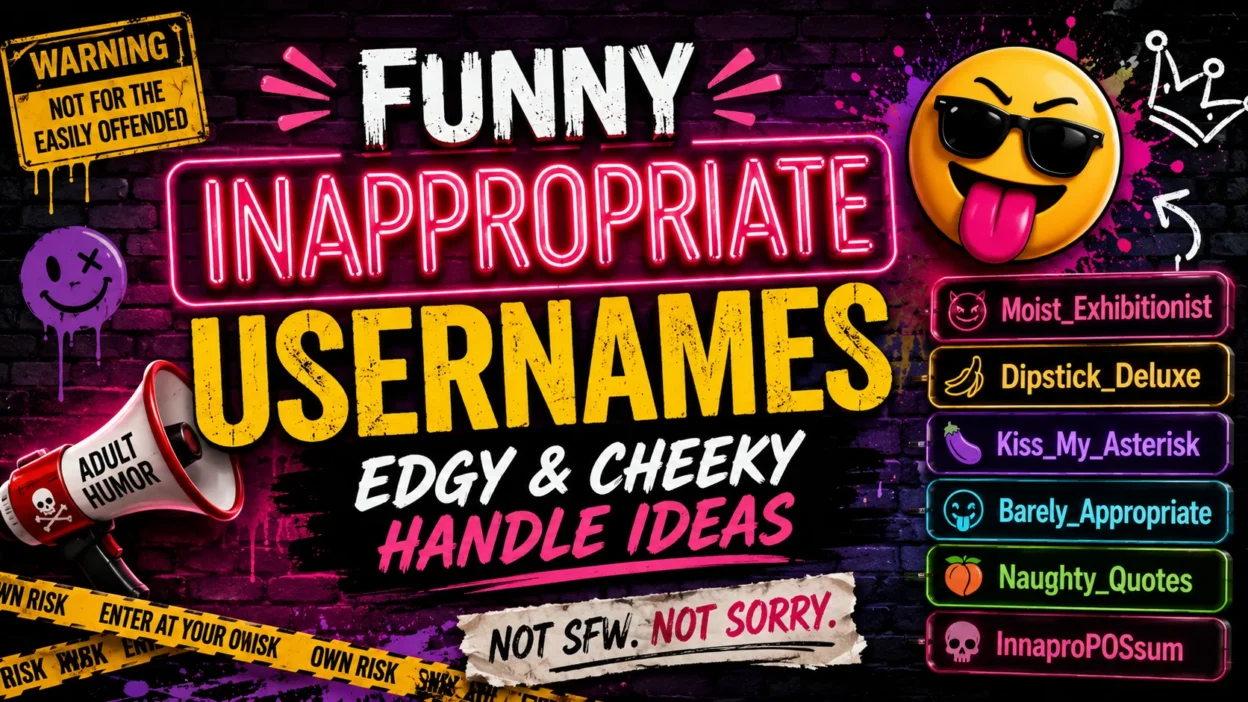 Funny Inappropriate Usernames: Edgy & Cheeky Handle Ideas