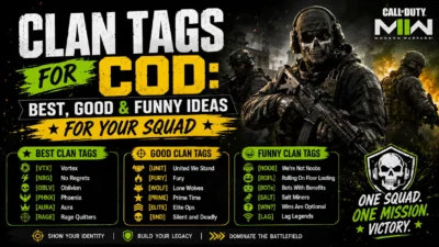 Clan Tags for COD Best, Good & Funny Ideas for Your Squad