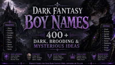 Dark Fantasy Boy Names 400+ Dark, Brooding & Mysterious Ideas
