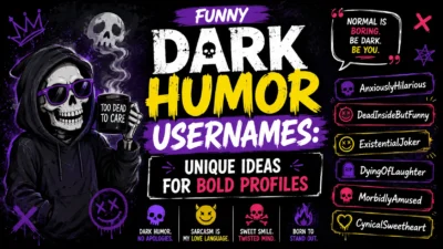 Funny Dark Humor Usernames Unique Ideas for Bold Profiles