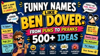 Funny Names Like Ben Dover From Puns to Pranks - 500+ Ideas