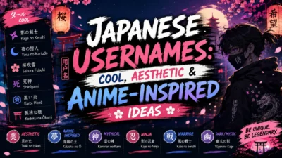Japanese Usernames Cool, Aesthetic & Anime-Inspired Ideas