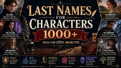 Last Names for Characters 1000+ Ideas for Every Archetype