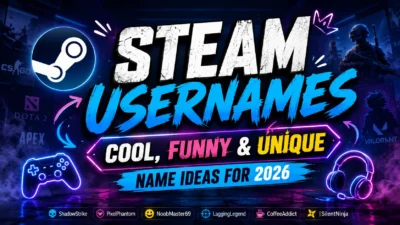 Steam Usernames Cool, Funny & Unique Name Ideas for 2026