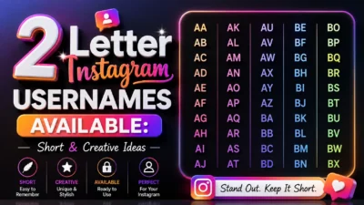 2 Letter Instagram Usernames Available Short & Creative Ideas