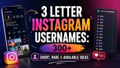3 Letter Instagram Usernames 300+ Short, Rare & Available Ideas