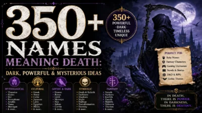 350+ Names Meaning Death Dark, Powerful & Mysterious Ideas