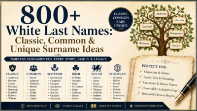 800+ White Last Names Classic, Common & Unique Surname Ideas