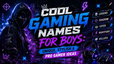 Cool Gaming Names for Boys Unique, Stylish & Pro Gamer Ideas