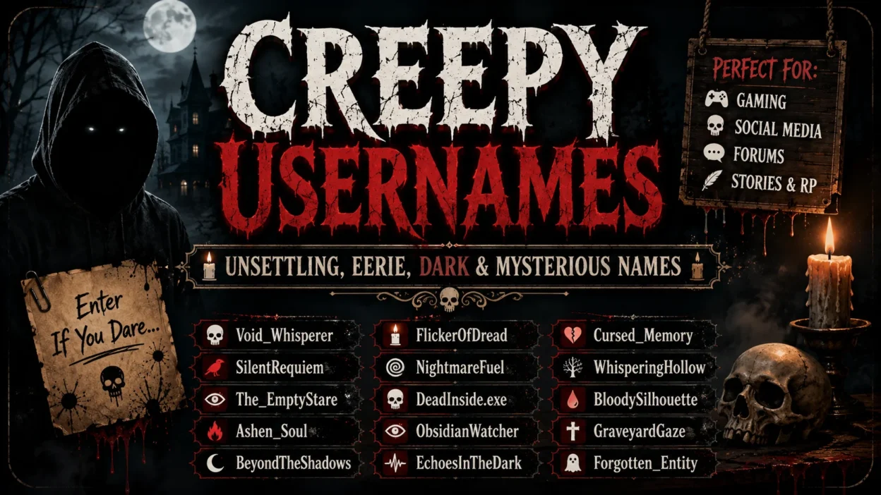 Creepy Usernames Unsettling, Eerie, Dark & Mysterious Names 🕯️