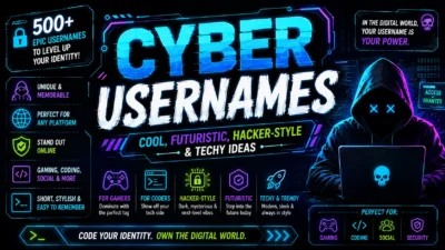 Cyber Usernames Cool, Futuristic, Hacker-Style & Techy Ideas